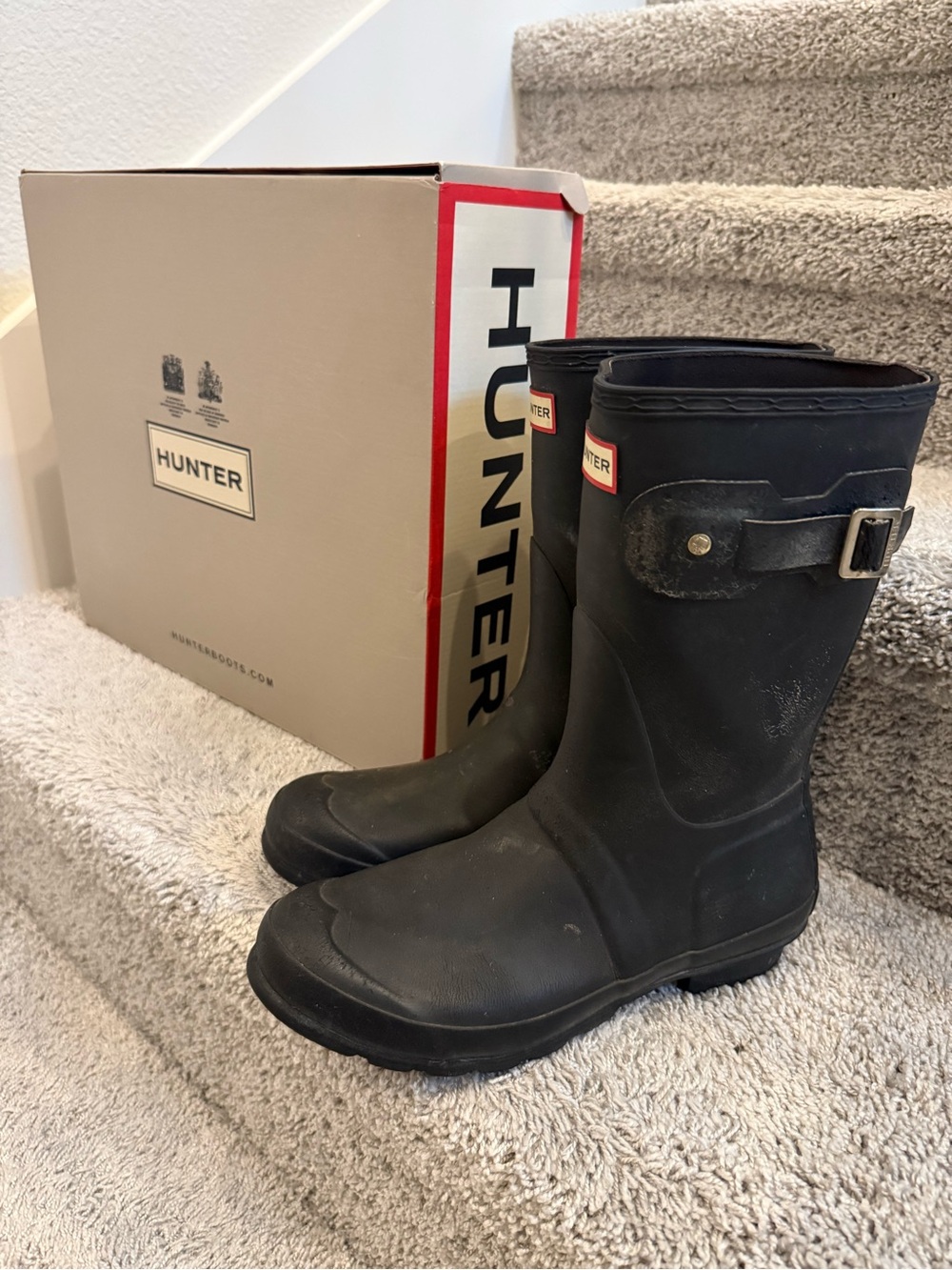 Hunter Black Original Short Rain Boots